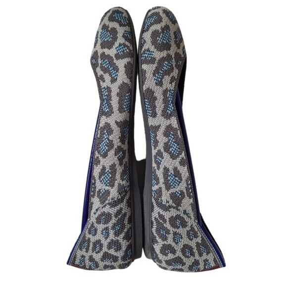 Rothys Size 6.5 Grey Spot Animal Print‎ The Flat Shoes - Picture 6 of 11